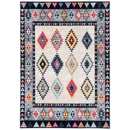 Safavieh Round Adirondack Global Area RugIvory & Grey 6 x 6 ft. ADR270A-6R